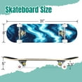 thumbnail image 2 of 31'' Complete Skateboard 7 Layer Canadian Maple Double Kick Deck Skateboards abstract paint water blue sea waves watercolor texture hand Skate Board for Beginner Adult Gifts, 2 of 5