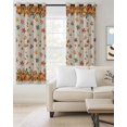 thumbnail image 2 of Orange Yellow Pumpkins Blackout Curtains for Bedroom Living Room Darkening Curtains 54 Inch Long Autumn Leaves Rustic Vintage Short Curtain for Small Window Treatment Grommet Drapes 42"x54"x2, 2 of 9