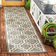 thumbnail image 2 of SAFAVIEH Courtyard Bayon Geometric Indoor/Outdoor Area Rug, Grey/Blue, 9' x 12', 2 of 2