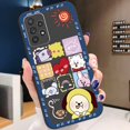 thumbnail image 1 of Para Samsung Galaxy S22 Ultra S21 FE A33 A53 A73 A03S M32 M22 BT21 BTS Moda De Dibujos Animados Borde Cuadrado Cubierta Len Funda Protectora, 1 of 4
