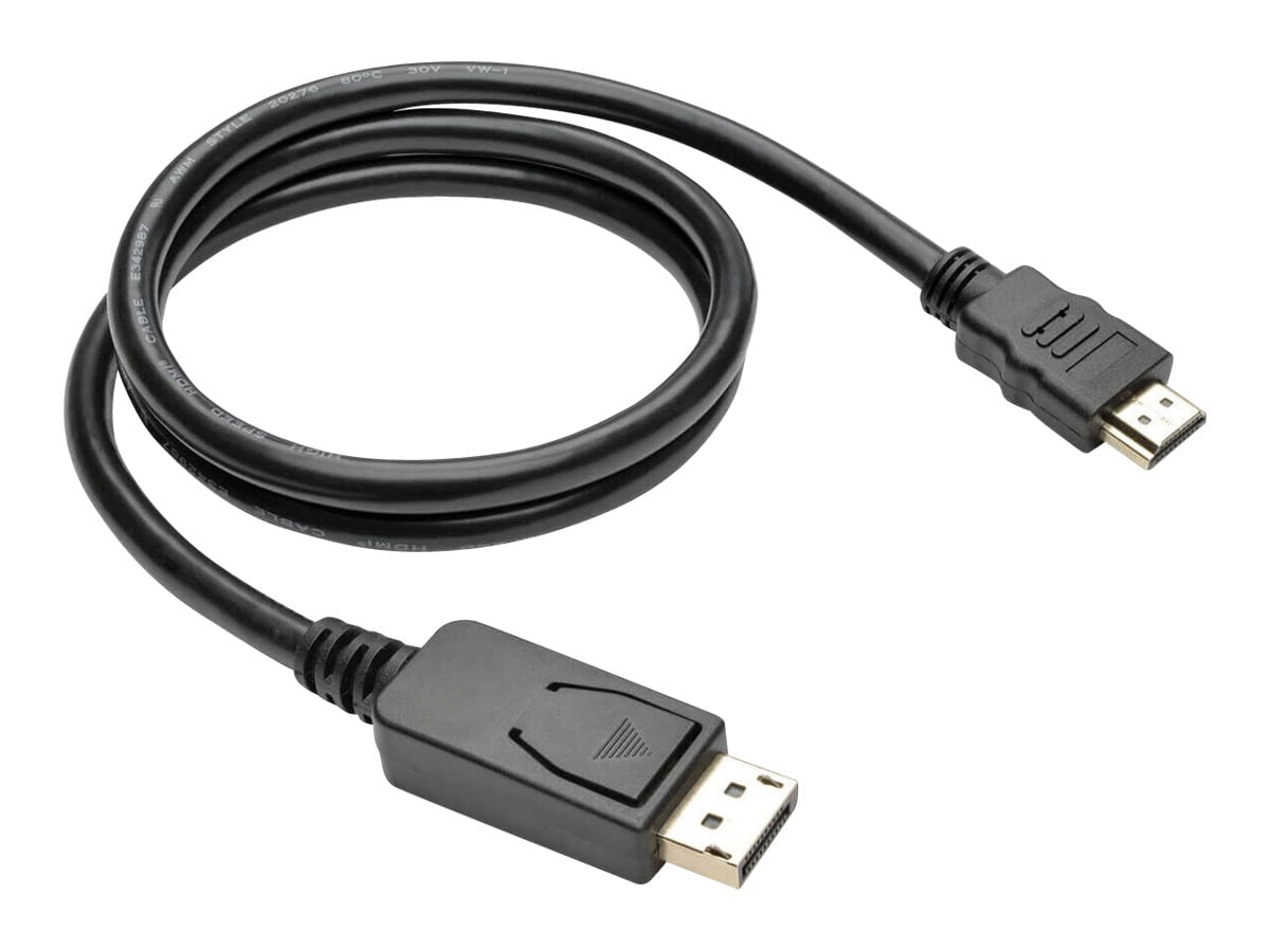 Tripp Lite DisplayPort 1.2 to HD Adapter Cable, DP with Latches to HDMI (M/M), UHD 4K x 2K/1080p, 3 ft. (P582-003-V2)