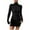 Black, variant on cfhntfmh Bodycon Dresses for Women Ribbed Ruched Long Sleeve Party Dress Slim Fashion High Neck Short Knit Sweater Dress