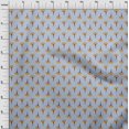 thumbnail image 3 of oneOone Cotton Poplin Twill Light Grayish Blue Fabric Geometric & Floral Block Sewing Material Print Fabric By The Yard 56 Inch Wide, 3 of 4