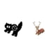 thumbnail image 1 of Reloj de pared,Reloj de pared decorativo para baño o dormitorio,Reloj de pared para gatos silencioso,sin tictac,ideal para regalar.,Figuras de renos,Figuras de renos,estatua de, 1 of 8