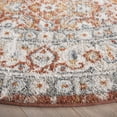 thumbnail image 3 of SAFAVIEH Avalon Jillian Floral Polyester Area Rug, Rust/Gray, 6'7" x 6'7" Round, 3 of 7