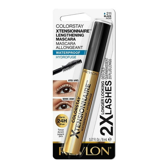 Máscara para pestañas Revlon ColorStay Xtensionnarie 211 black a prueba de agua 8 ml