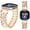 Rose gold, variant on REQO Metal Band for Fitbit Versa 4/Versa 3 Bands, Stainless Steel Bracelet Replacement Diamond Strap for Fitbit Versa 4/Versa 3 & Fitbit Sense/Sense 2 Sparkling Jewelry Wristband