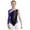 Purple, variant on YiZYiF Girls Ballet Gymnastics Leotard Rhinestones Asymmetrical Contrast Color Athletic Bodysuit Burgundy 6