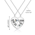 thumbnail image 5 of Huhudde 2Pcs/Set Charm Big Sister Little Sisters Matching Necklaces Half Heart Lettering Pendant Necklaces Friendship Gift, 5 of 9