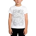 thumbnail image 1 of Chemise à Manches Courtes pour Garçons, T-Shirt Décontracté Confortable pour Enfants, Tissu Doux, Design Imprimé, Rentrée des Classes, 1 of 3
