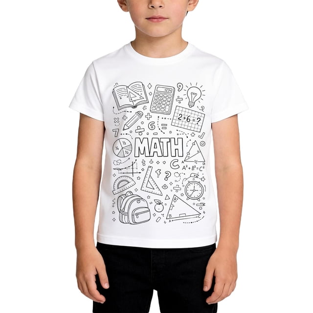 Chemise à Manches Courtes pour Garçons, T-Shirt Décontracté Confortable pour Enfants, Tissu Doux, Design Imprimé, Rentrée des Classes