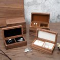 thumbnail image 2 of Dustproof Travel Jewelry Box Multipurpose Wood Mini Jewelry Case for Rings and Earrings, Ideal for Girls on the Go, 2 of 8