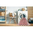 thumbnail image 2 of Ahgly Tapis Rond Lavable en Machine Intérieur Transitionnel Rouge, 4 Pieds Rond, 2 of 7