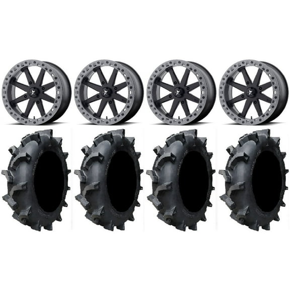 MSA Lok2 Beadlock 18" UTV Wheels 35" Interforce 628 Tires Can-Am Maverick X3 / Honda Pioneer 1000 / Talon