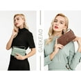 thumbnail image 5 of GAEKEAO Womens Wallet Large Capacity Double Zipper Ladies Card Phone Holder RFID Blocking Leather Clutch Wristlet Grip Strap, 5 of 12