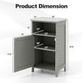 thumbnail image 2 of YANG2 Bathroom Floor Storage Cabinet - Side Cabinet with Open Compartment, 3-Position Adjustable Shelf, Elevated Base, Freestanding Storage Organizer for Hallway, Living Room, Bathroom (Grey), 2 of 9