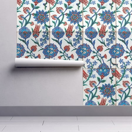 - Removable Water-Activated Wallpaper Turkish Turkish Tile Renaissance Painted