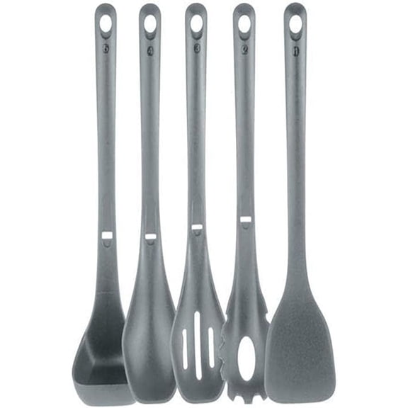 NutriChef Kitchen Cooking Utensils Set Nylon One Size, Gray