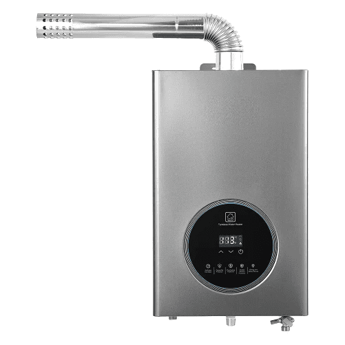 4.3 Gal Compact Indoor Gas Tankless Water Heater With Safety Protections Silver Gray JSQ30-B