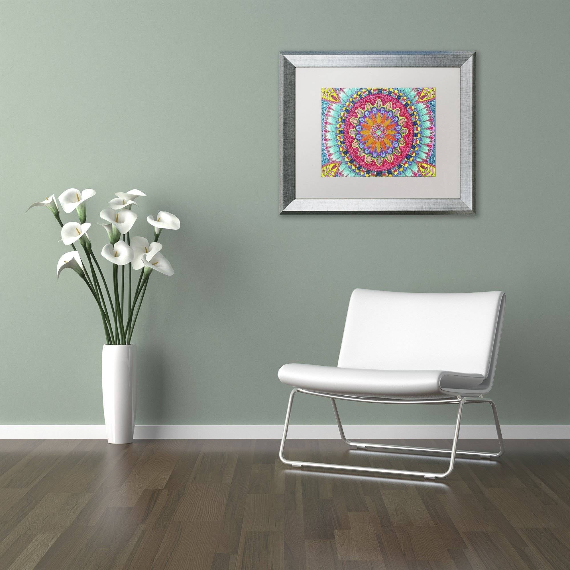 Trademark Fine Art "Summer Fun" Canvas Art by Hello Angel, White Matte, Silver Frame