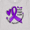 thumbnail image 4 of Inktastic Love, Care, Cure Cystic Fibrosis Awareness Purple Ribbon Boys or Girls Baby T-Shirt, 4 of 5