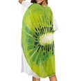 thumbnail image 4 of HELLHERO Kiwi Slice Women's Short Sleeved Beach Swimsuit Cover Up Vacation Vibe High Quality Fabrics Lightweight Long Kimono Swimsuit Cover Up, 4 of 6