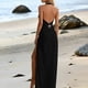 thumbnail image 3 of Traje de baño de una pieza para mujer, bikini informal y de moda de color sólido con cordones, traje de baño de moda playera para mujer, trajes de baño de una pieza para mujer, trajes de baño para muj, 3 of 6