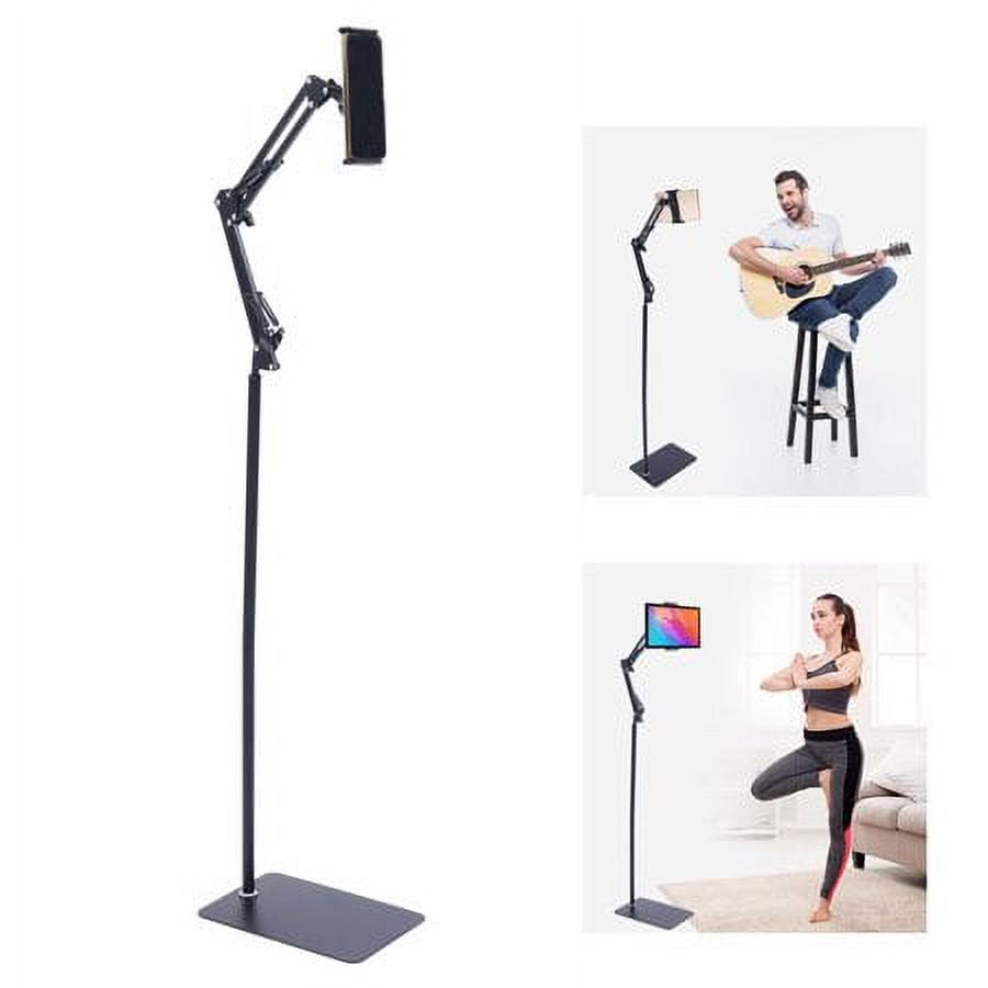 135cm 360° Rotation Phone Tablet Floor Stand Holder Adjustable Height Flexible