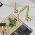 thumbnail image 5 of Stylish Melfi One-Handle Brushed Gold Water Tap Faucet Height 10½" K-147G, 5 of 11