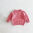 thumbnail image 2 of Annhoo Toddler Boys Girls Long Sleeve Sweaters Fall Winter Round Neck Cable Knitted Tops Kids Casual Shrugs Knitwear, 2 of 3