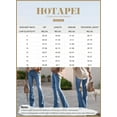 thumbnail image 5 of HOTAPEI Flare Jeans for Women Mid Rise Jeans Wide Leg Denim Pants, 5 of 5