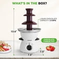 thumbnail image 3 of NutriChef Máquina Calentadora de Chocolate Inoxidable Eléctrica de Fuente Fondue de Chocolate de 3 Niveles, 16 Oz, 3 of 5