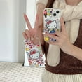 thumbnail image 2 of for Magsafe Magnetic Wireless Charge Case For iPhone 13 12 11 14 15 Pro Max Cartoon Hello Kitty Transparent Cover with Support LXY, 2 of 7