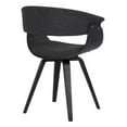 thumbnail image 4 of Hawthorne Collections 19"H Fabric Dining Chair in Black Brush and Charcoal, 4 of 5