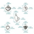 thumbnail image 2 of U8MO 100x Tibetan Silver Alloy Metal Heart Pendants Mini Dangle Charms Craft 9.5~18mm, 2 of 9