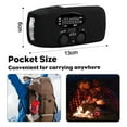 thumbnail image 5 of Hand Crank Radio with Flashlight for Emergency, Portable Solar Radios, Self Powered AM/FM NOAA Weather Radio Power Bank Cell Phone Charger, USB Rechargeable-Black, 5 of 5