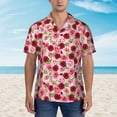 thumbnail image 4 of Lsque Rose Flowers pattern Hawaiian Shirt for Men, Unisex Summer Beach Casual Short Sleeve Button Down Shirts-Small, 4 of 9