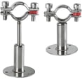 thumbnail image 1 of Juego de 2 tornillos de acero inoxidable 32, soporte de tubo ajustable con tornillos, soportes de tubo, abrazaderas de tubo para montaje en techo, para tubos, varillas de diámetro 32-34 mm, 1 of 4