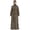 Brown, variant on Abaya Dress for Muslim Elegant Full Length Abaya Dress With Hijab Scarf Flowy Long Sleeve Garment