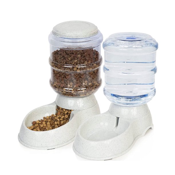 Aosijia Automatic Cat Feeder and Water Dispenser Set Dog Water Fountain