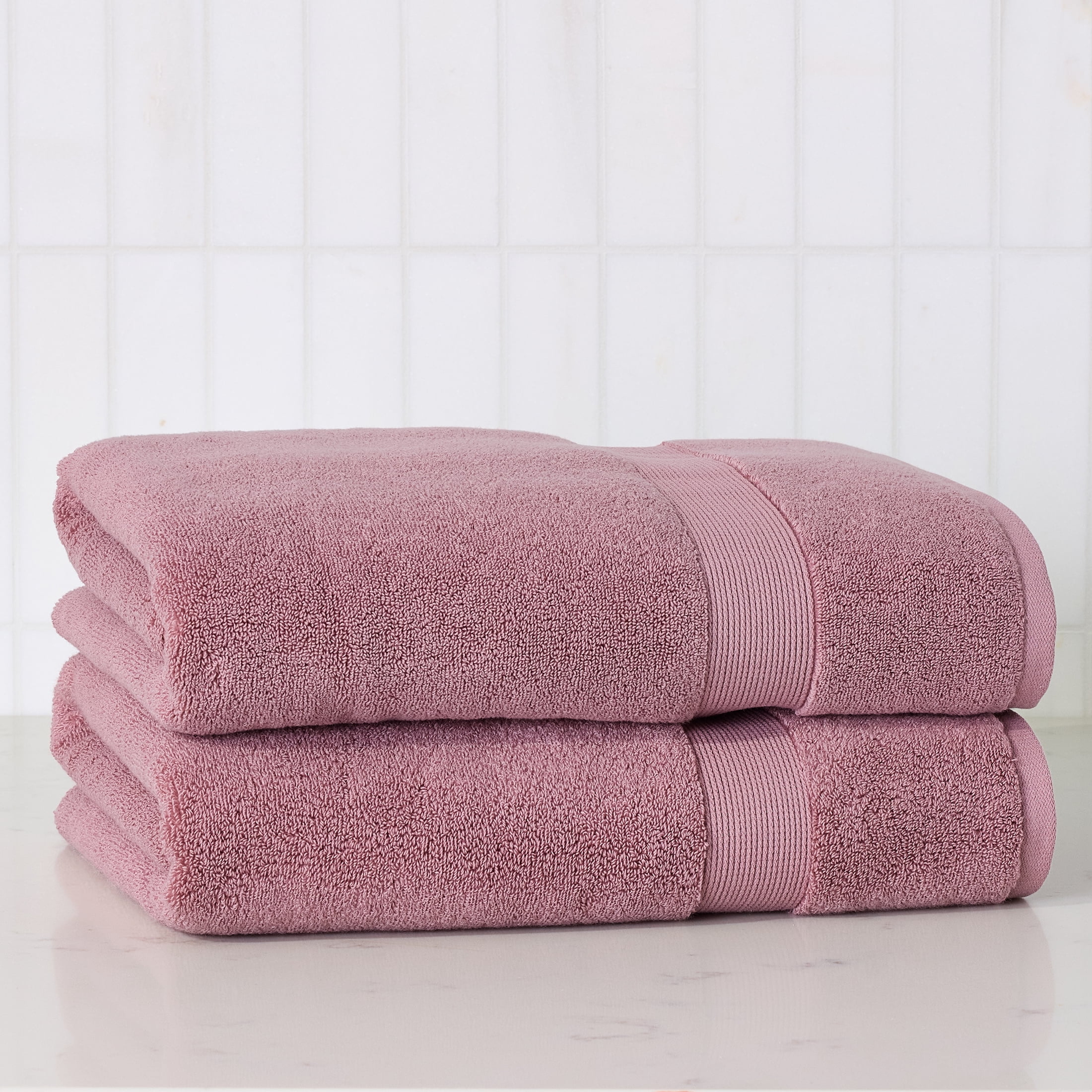 Better Homes & Gardens Signature Soft Solid Cotton 2 Piece Bath Sheet Set,Violet Gem