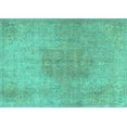 thumbnail image 1 of Ahgly Company Machine Washable Indoor Rectangle Persian Turquoise Blue Traditional Area Rugs, 7' x 9', 1 of 4