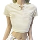 thumbnail image 3 of Top Corto de Manga Corta Nikou Camiseta Estampada Cuello en V Multifuncional, 3 of 9