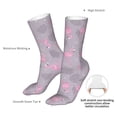 thumbnail image 4 of Goofa Flamingo for 16in Socks, Funny Novelty Crazy Design Cotton Socks Sports Socks Knee High Socks For Men, Women,1Pairs - Gift For Working Friends, 4 of 7