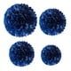 thumbnail image 5 of Billuyoard Papel 0pcs Pom Pom Papel Flor Bolas Papel Para Fiesta De Cumpleaños Pañuelos Para Colgar Kits de decoración para fiestas Azul profundo 12 pulgadas, 5 of 6