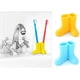 thumbnail image 1 of Paquete de 2 soportes para cepillos de dientes con botas de lluvia, lindo organizador de silicona para su baño, soporte perfecto para cepillos de dientes para niños, soporte para maquinilla de afeitar de seguridad, accesorio de baño multiusos oso de fresa Electrónica, 1 of 5