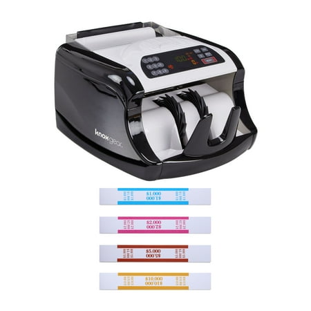 Counter Gear - Knox Gear Cash Bill Counter with Counterfeit Detection and Currency Straps