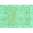 thumbnail image 1 of Ahgly Company Machine Washable Indoor Rectangle Abstract Turquoise Blue Modern Area Rugs, 8' x 10', 1 of 4