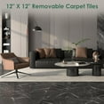 thumbnail image 6 of 30-Pack Peel and Stick Vinyl Floor Tiles, 12"x12" Self-Adhesive Waterproof Peel and Stick Flooring Planks DIY for Bathroom, Kitchen, Living Room, Cover 30 Sq. Ft Black, 6 of 7