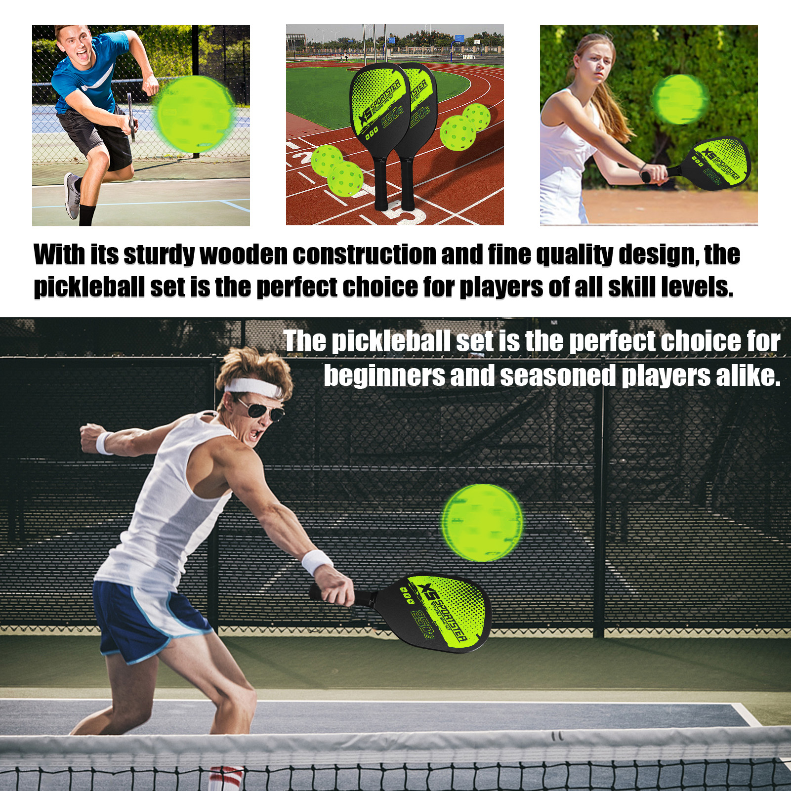 Eccomum Pickleball Rackets Set With Balls And Bag photo 5